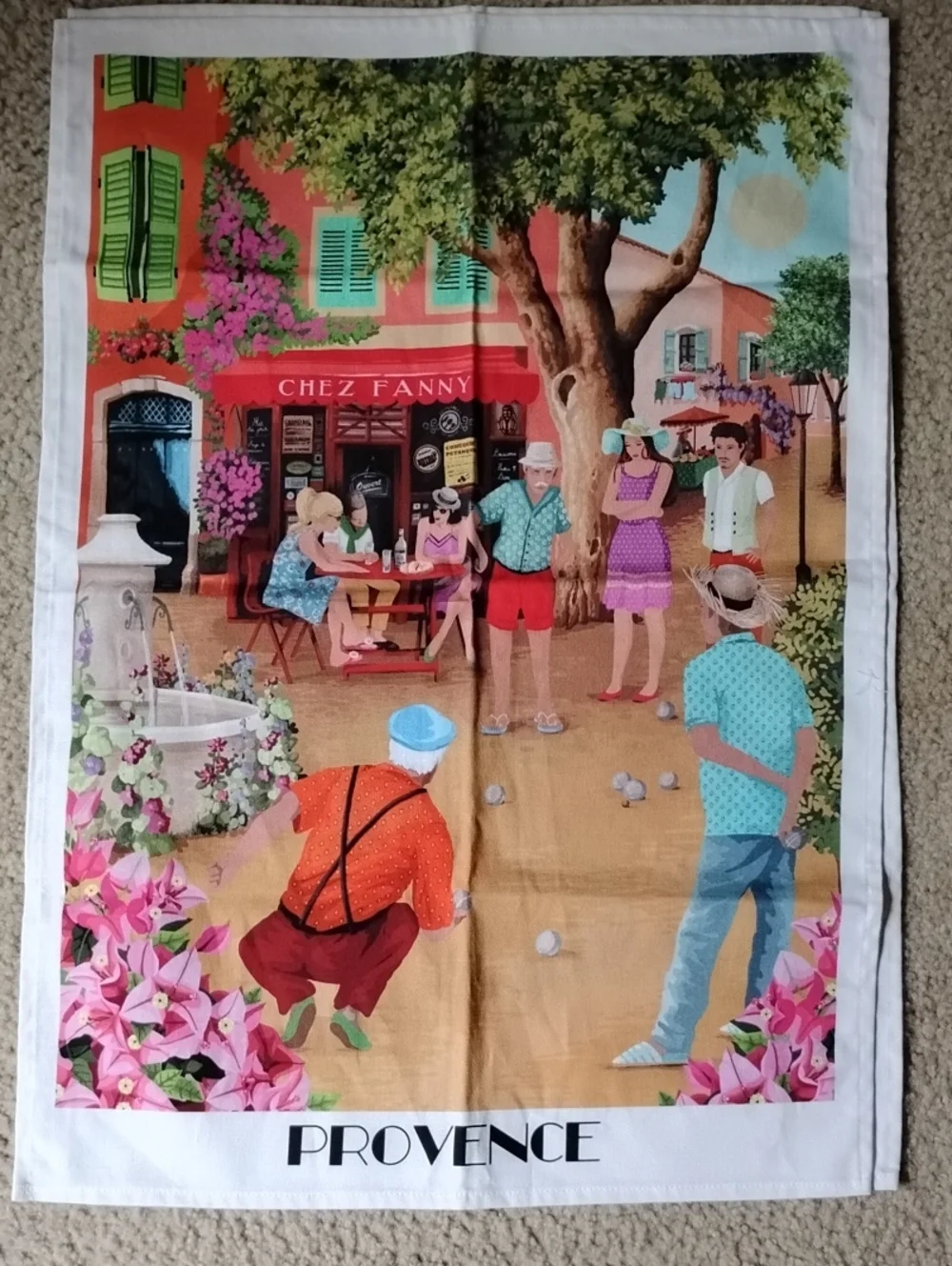 2 Colorful Tea Towels- Scenic Village Designs
